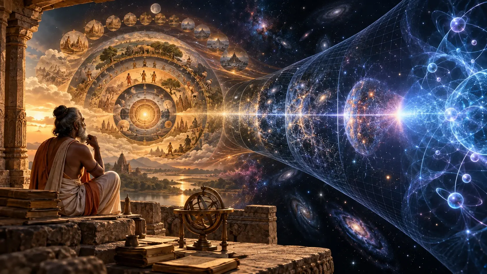From Kalpas to Quantum Fluctuations: Cosmic Time in Indian Philosophy